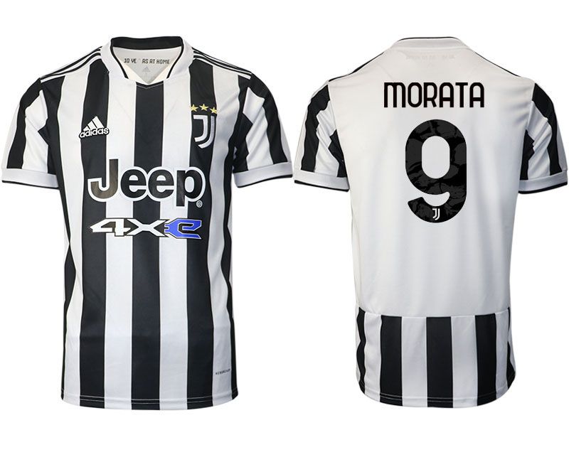 Men 2021-2022 Club Juventus home aaa version white #9 Adidas Soccer Jersey
